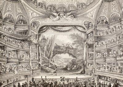 Eine Aufführung 1789 im Théâtre des Variétés-Amusantes, 1875 von French School